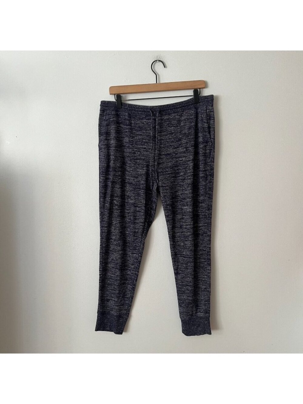GAP Marled Navy Blue Softspun Cozy Jogger Lounge Pants Women's Size Large